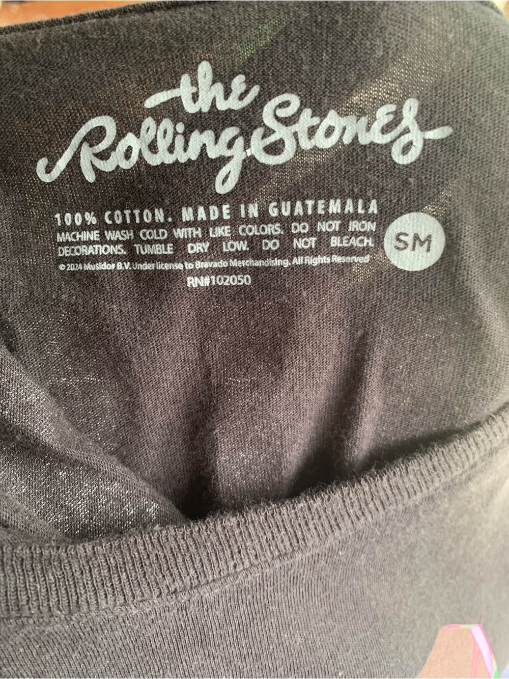 the Rolling Stones Black Tee with Light Teal Logo - Picture 4 of 4